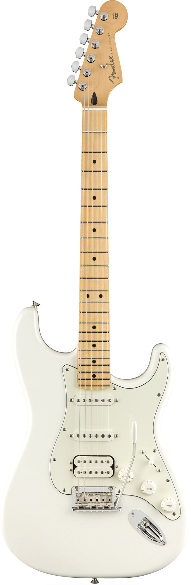 Электрогитара Fender PLAYER Stratocaster HSS MN Polar White, Белый полярный - 8