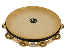 LATIN PERCUSSION TAMBOURINE PRO 10 IN SINGLE ROW WITH HEAD LP383-BR тамбурин