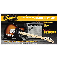 Fender Squier Affinity Strat HSS&FRONTMAN® 15G AMP - Brown Sunburst