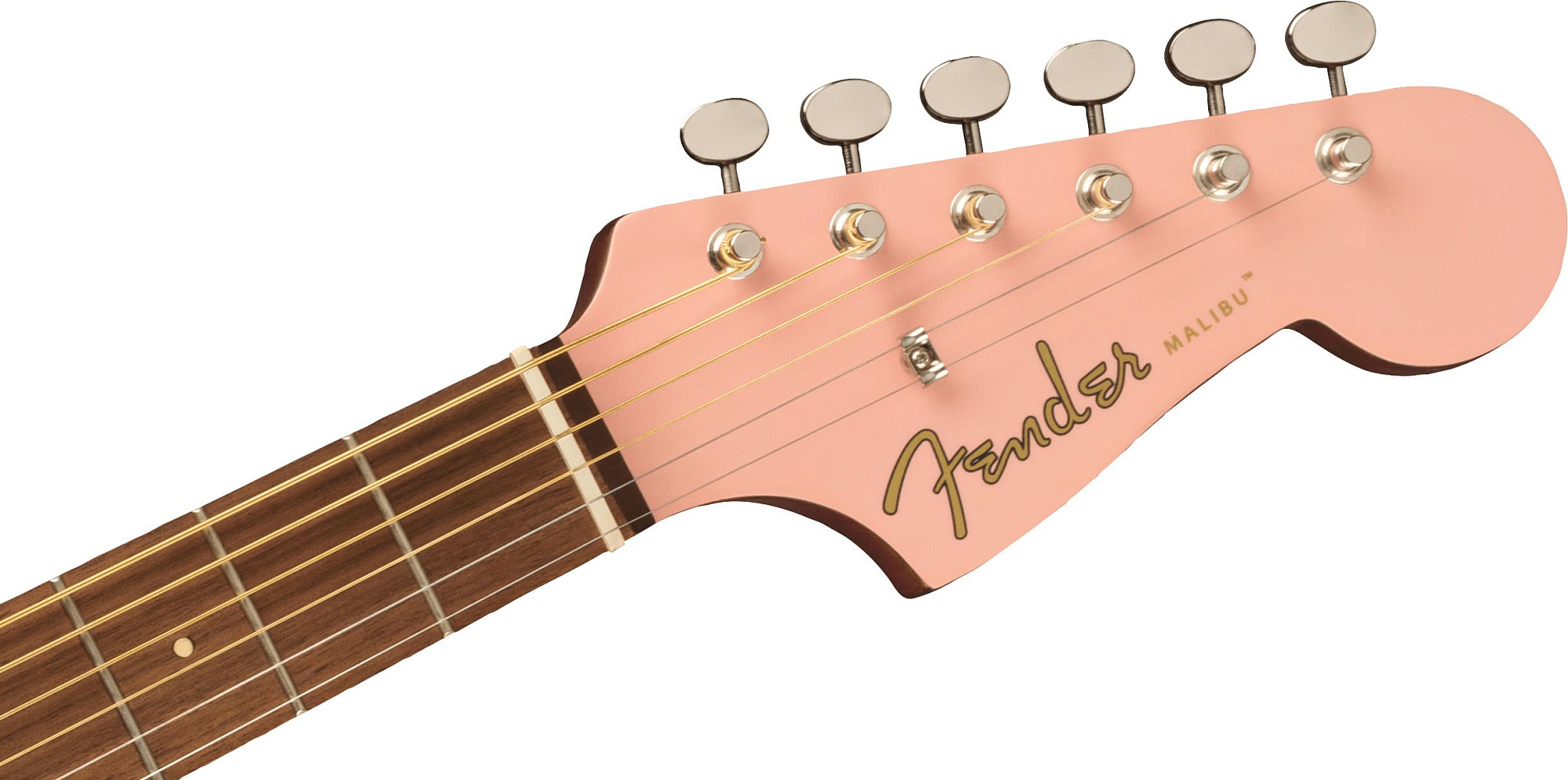 Акустическая гитара Fender Malibu Player Shell Pink, Розовый Shell - 14