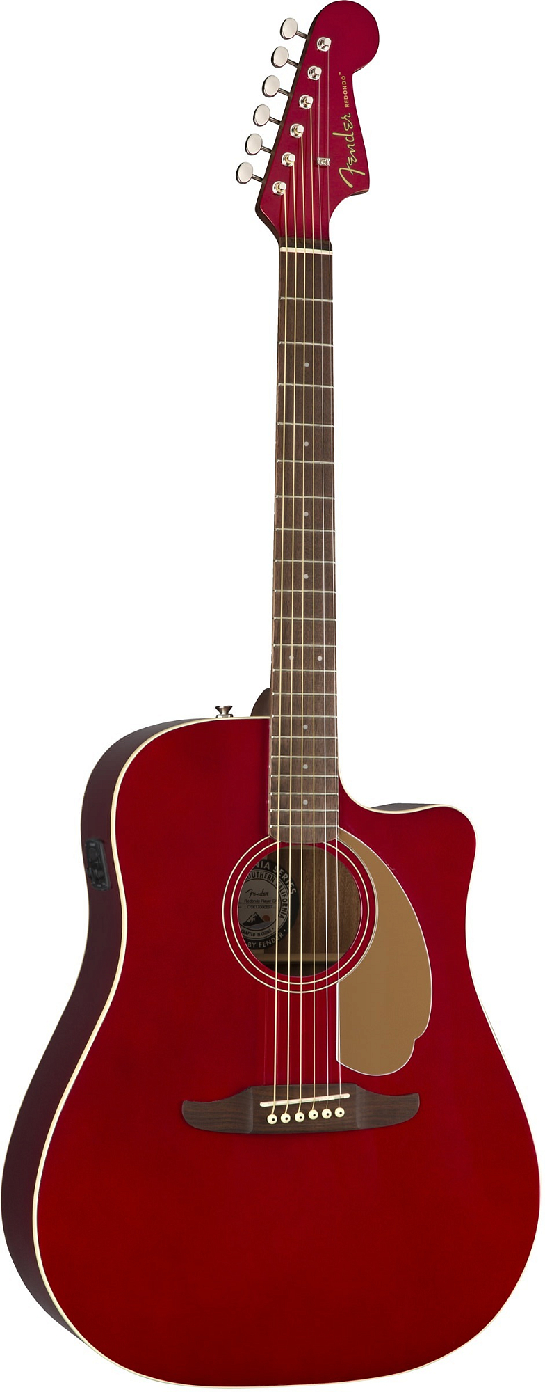 Акустическая гитара Fender Redondo Player CAR, Красный - 9