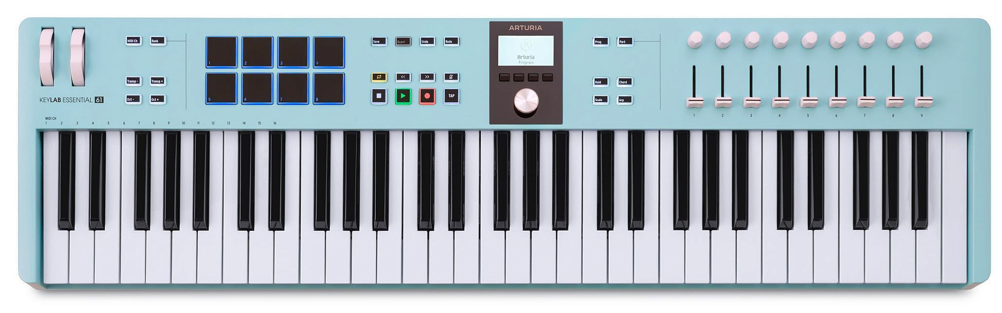 MIDI-клавиатура Arturia KeyLab Essential 61 mk3 Aquamarine - 9