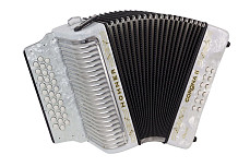 Баян диатонический Hohner Corona II Classic GCF (white)