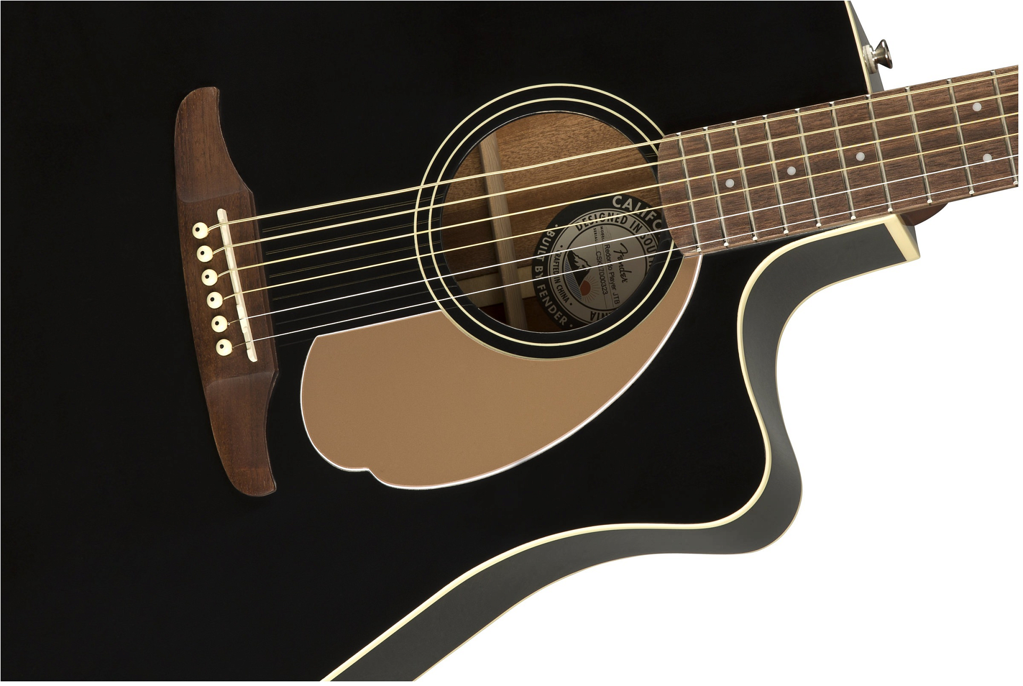 Акустическая гитара Fender Redondo Player Jetty Black - 11
