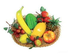 GEWA Shaker Fruit Basket набор пластиковых шейкеров фрукты, 9 предметов, с корзинкой