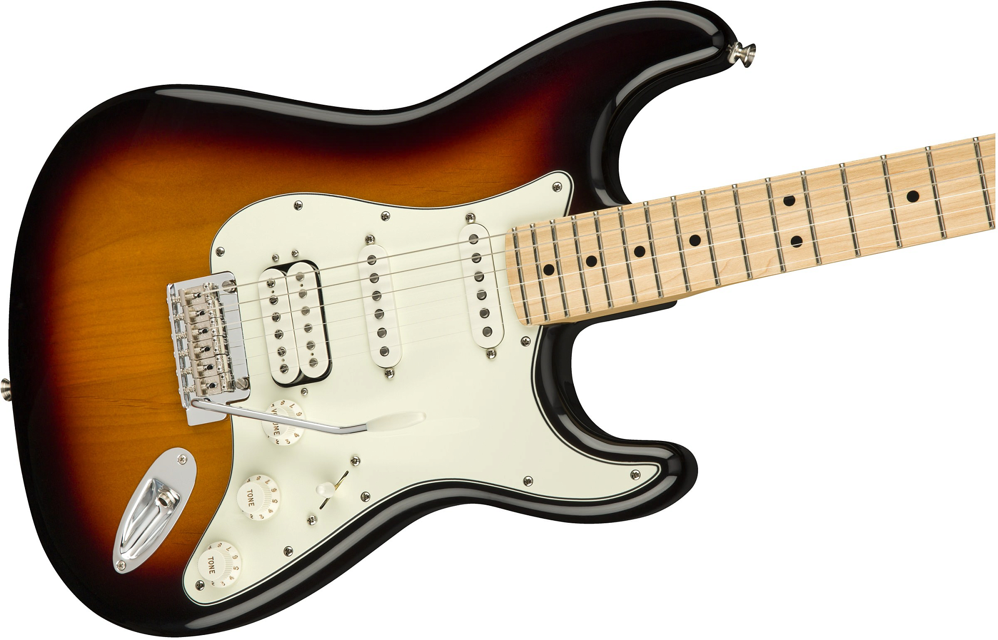 Электрогитара Fender PLAYER Stratocaster HSS MN 3-Tone Sunburst, Санберст трёхцветный - 11