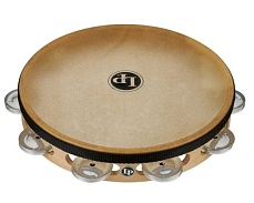 LATIN PERCUSSION TAMBOURINE PRO 10 IN SINGLE ROW WITH HEAD LP383-AL тамбурин