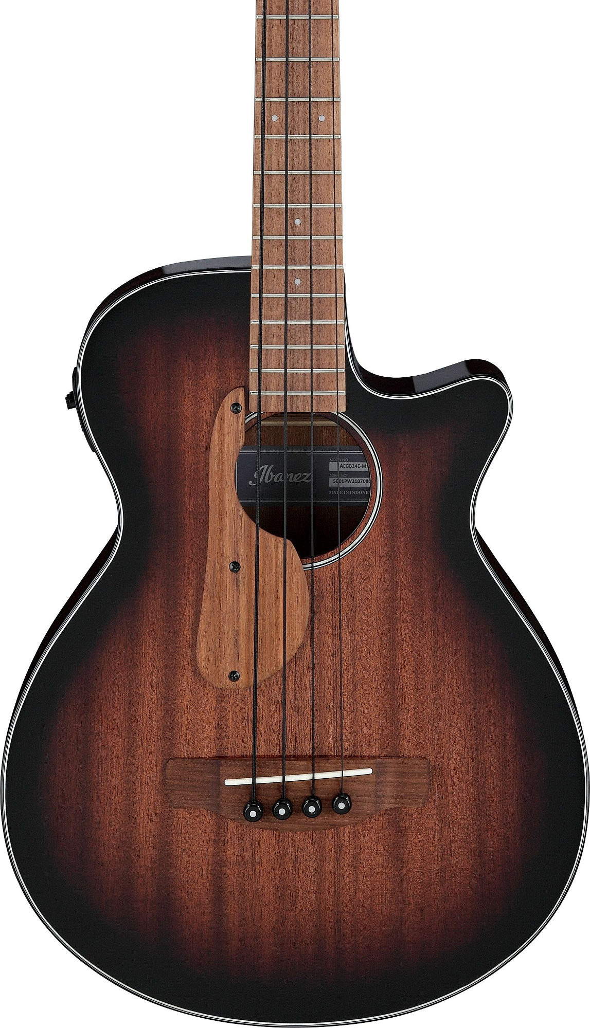 Бас-гитара Ibanez AEGB24E-MHS, Коричневый санбёрст - 12