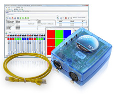 SUNLITE SLESA-IP1 -  Ethernet DMX-интерфейс для архит. освещ., 1 DMXOut, 32К память,