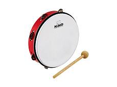 NINO24R Тамбурин 10, пластик, одни ряд бубенцов, Nino Percussion