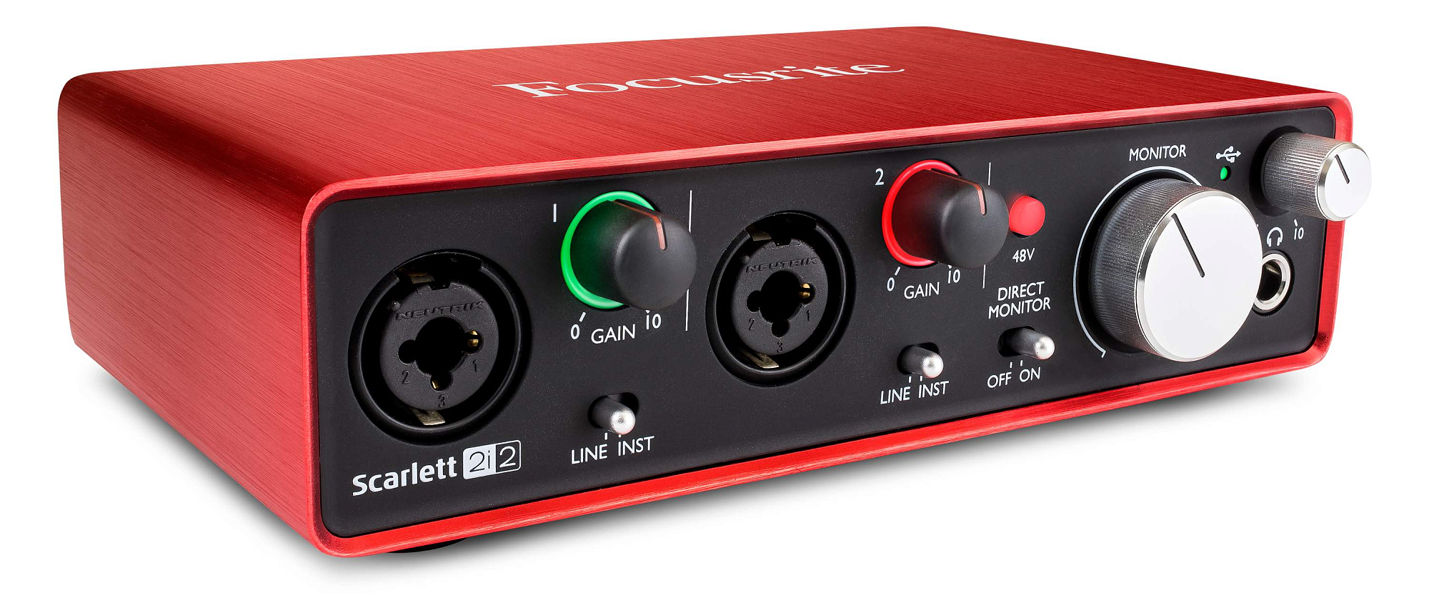 Аудиоинтерфейс Focusrite Scarlett 2i2 2nd Gen, Черный - 8