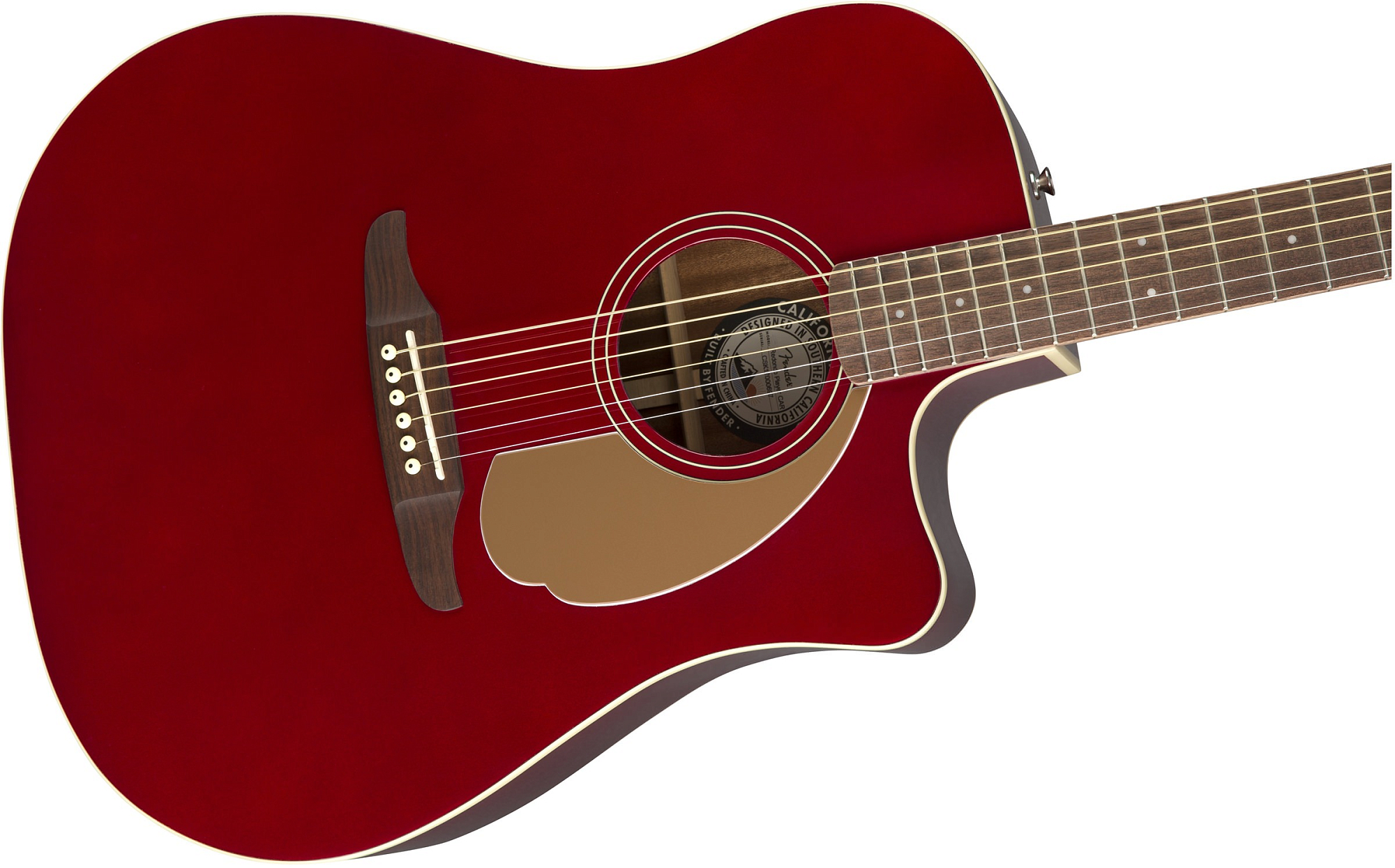Акустическая гитара Fender Redondo Player CAR, Красный - 10