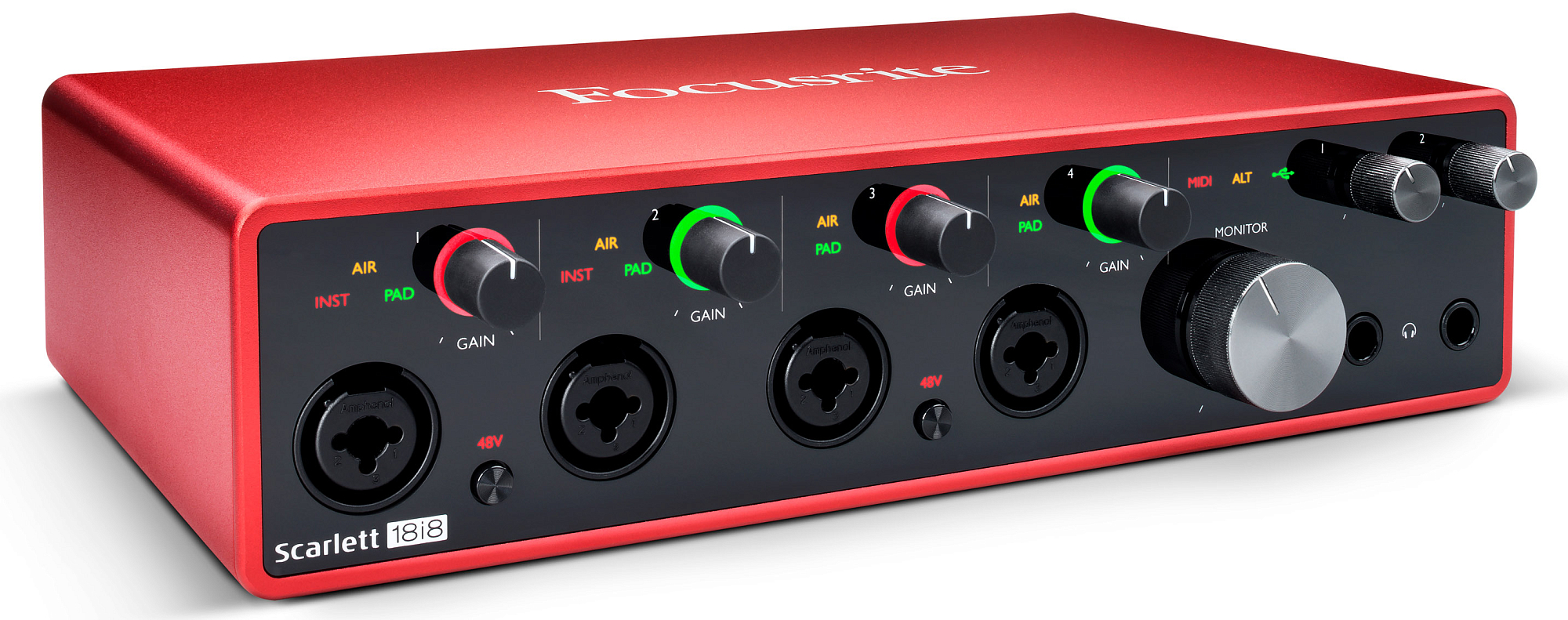 Аудиоинтерфейс Focusrite Scarlett 18i8 3rd Gen, Черный - 9