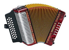 Баян диатонический Hohner Corona II GCF (red)