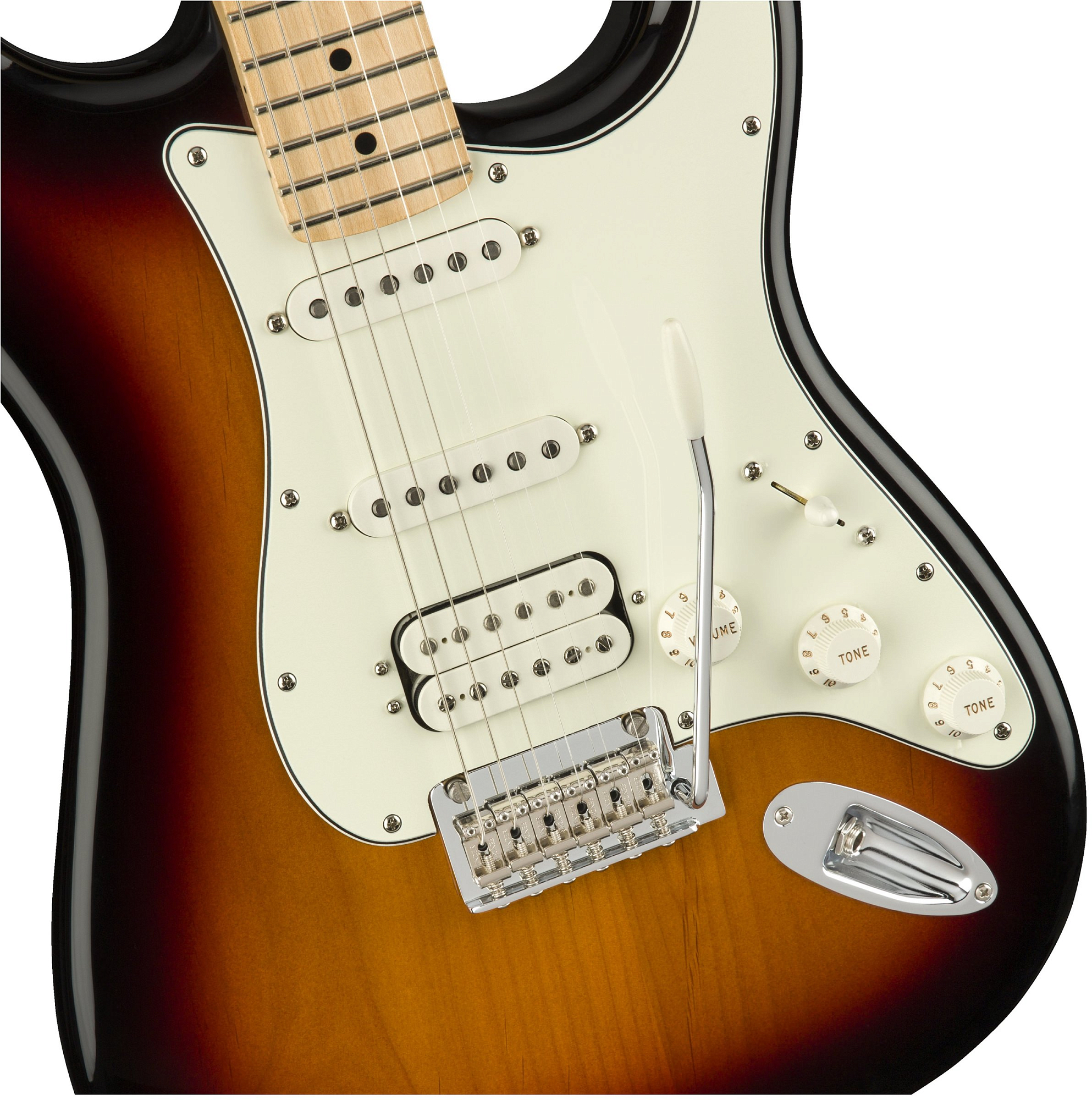 Электрогитара Fender PLAYER Stratocaster HSS MN 3-Tone Sunburst, Санберст трёхцветный - 10