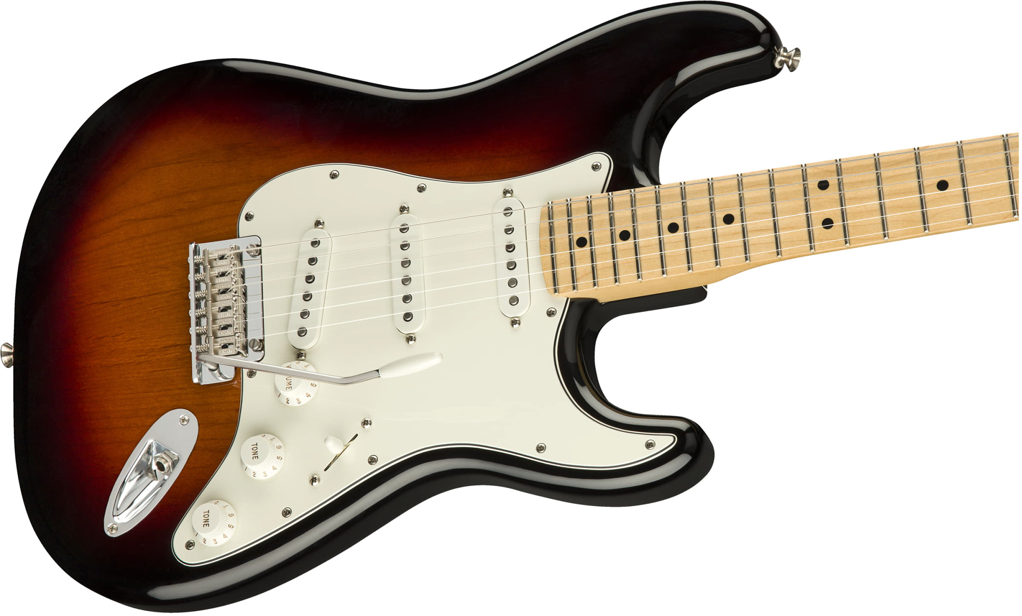 Электрогитара Fender PLAYER Stratocaster MN 3-Tone Sunburst, Санберст трёхцветный - 10