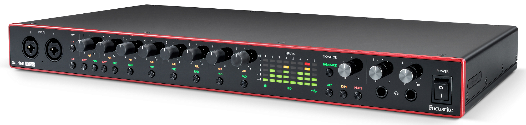 Аудиоинтерфейс Focusrite Scarlett 18i20 3rd Gen, Черный - 17
