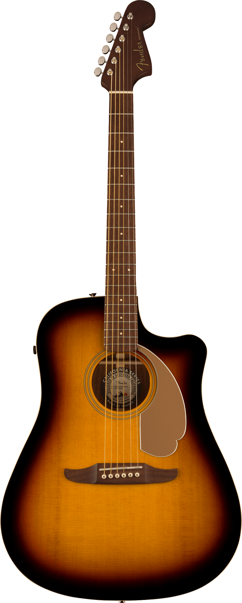 Акустическая гитара Fender Redondo Player, Walnut Fingerboard, Gold Pickguard, Sunburst - 2