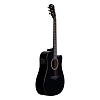 Акустическая гитара Rockdale Aurora D5 C BK E Gloss, Черный - 2