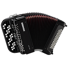 Аккордеон кнопочный Hohner Nova I 49 F black (B-Stepped)