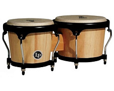 Latin Percussion LP A601-AW Aspire Wood Bongos Natural Black 6 3/4 - 8 бонго