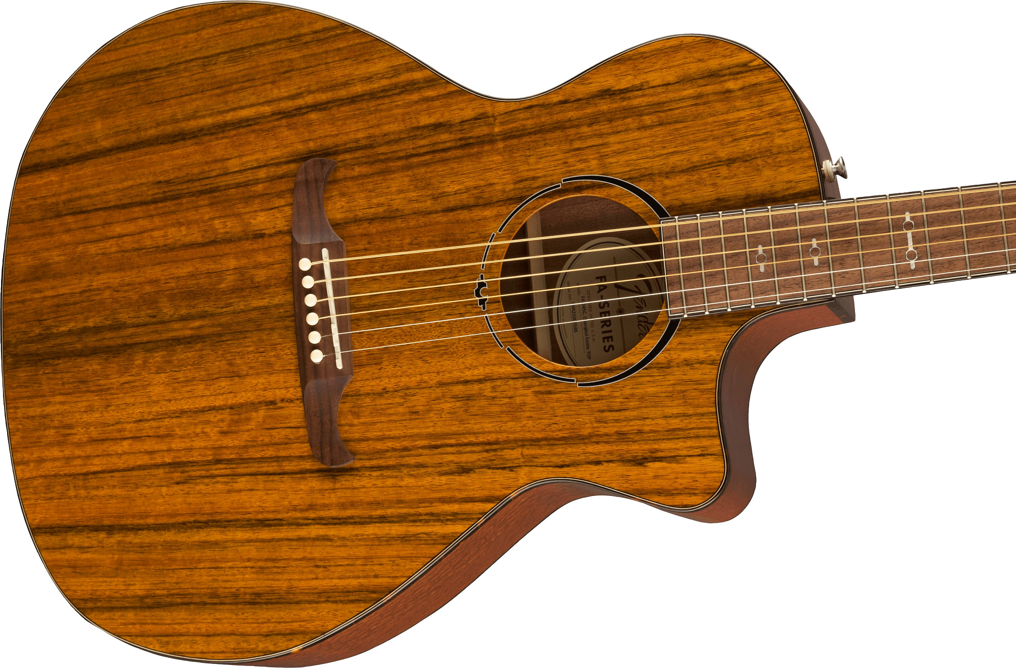 Акустическая гитара Fender FA-345CE Ovangkol Exotic Limited Natural - 9