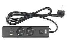 Удлинитель Электрическая мануфактура PC-5B-2M PowerCube, 2 розетки, 3 USB-порта