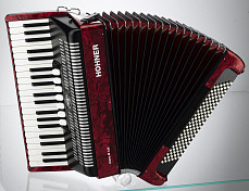 A1683 BRAVO III 120 Red Аккордеон трехголосный с готовым аккомпанементом Hohner