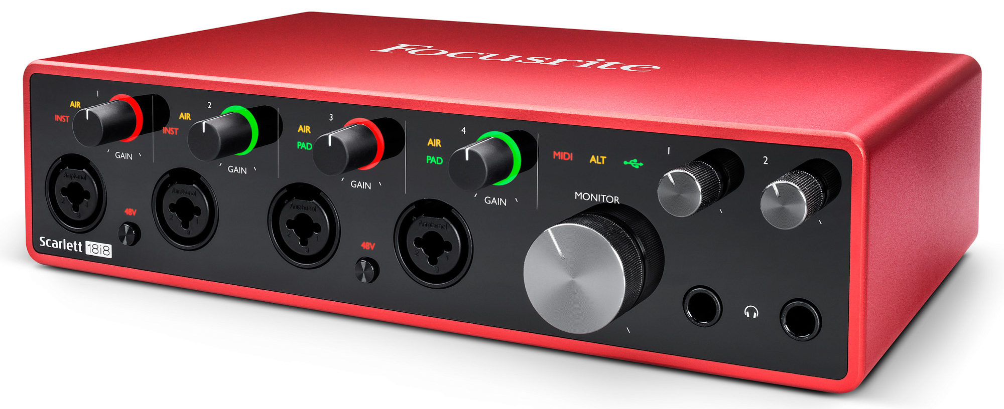 Аудиоинтерфейс Focusrite Scarlett 18i8 3rd Gen, Черный - 10