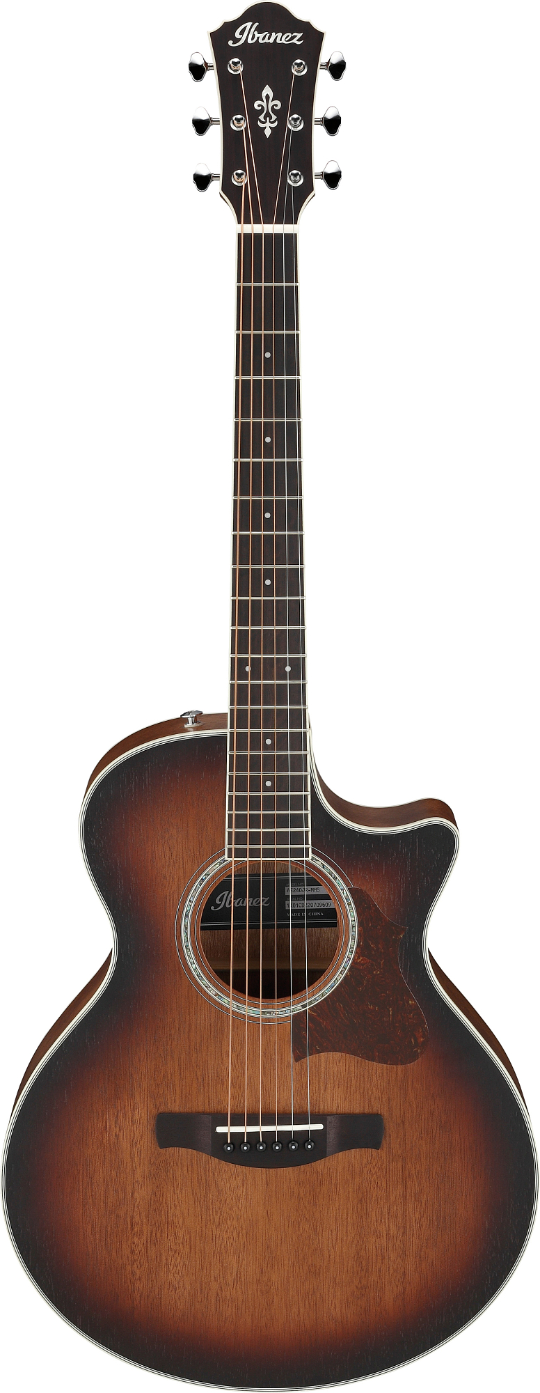 Акустическая гитара Ibanez AE240JR-MHS, Коричневый санбёрст - 7