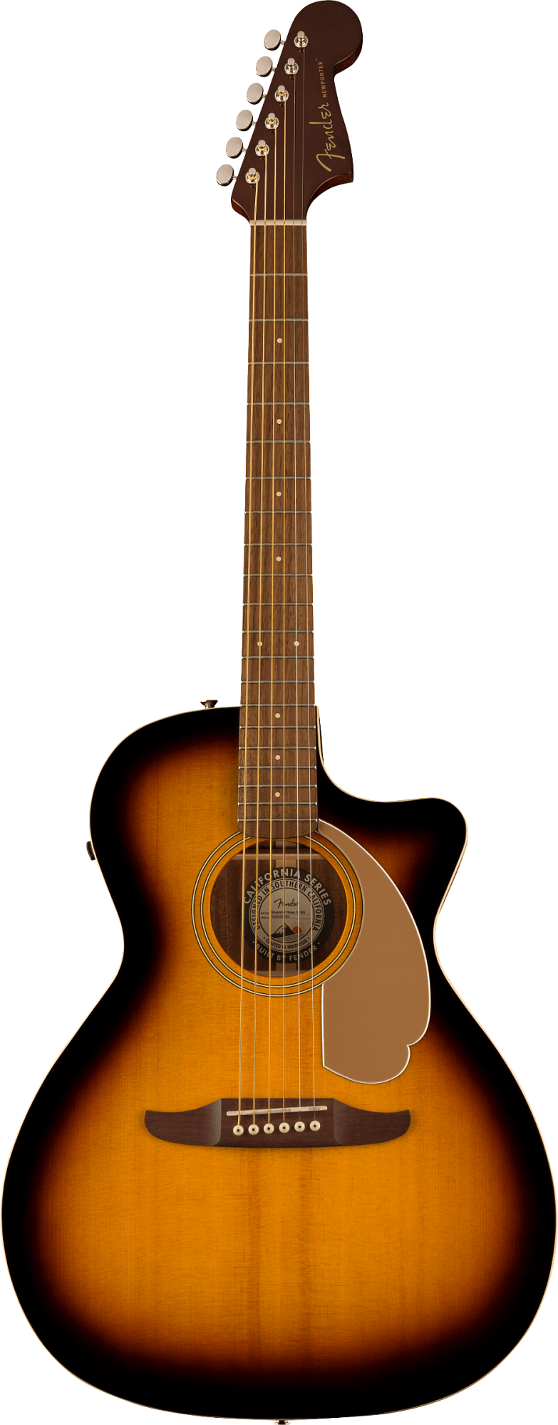 Акустическая гитара Fender Newporter Player, Walnut Fingerboard, Gold Pickguard, Sunburst - 2