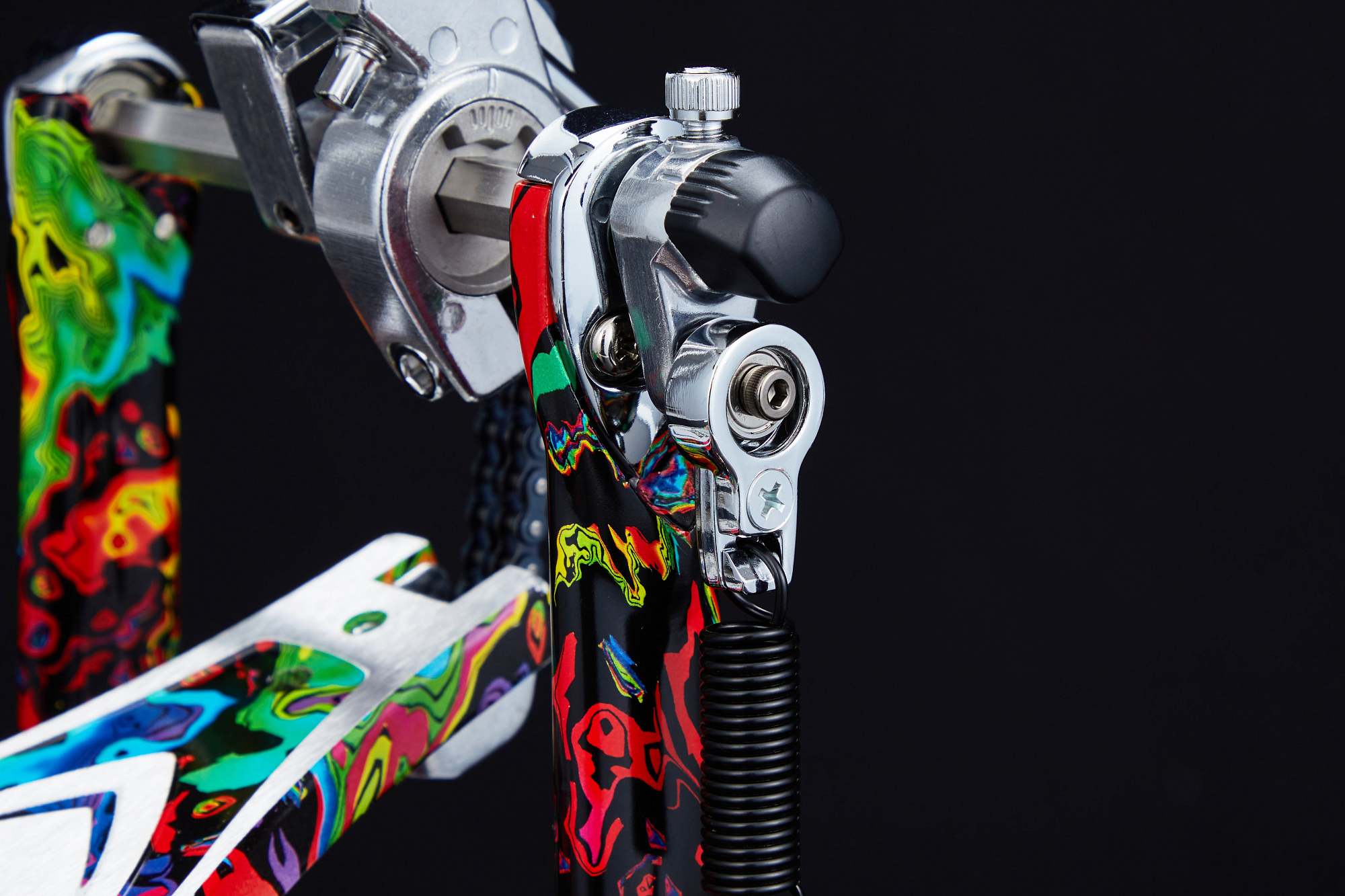 Педаль для барабана Tama HP900RMPR Rolling Glide Single Pedal, Psychedelic Rainbow - 11