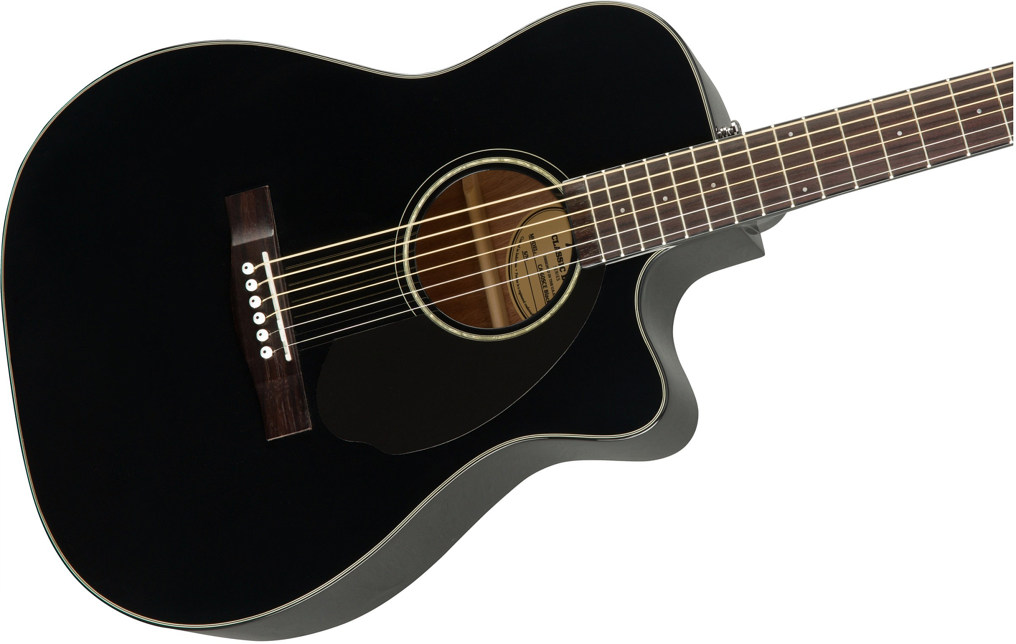 Акустическая гитара Fender CC-60SCE Black - 10