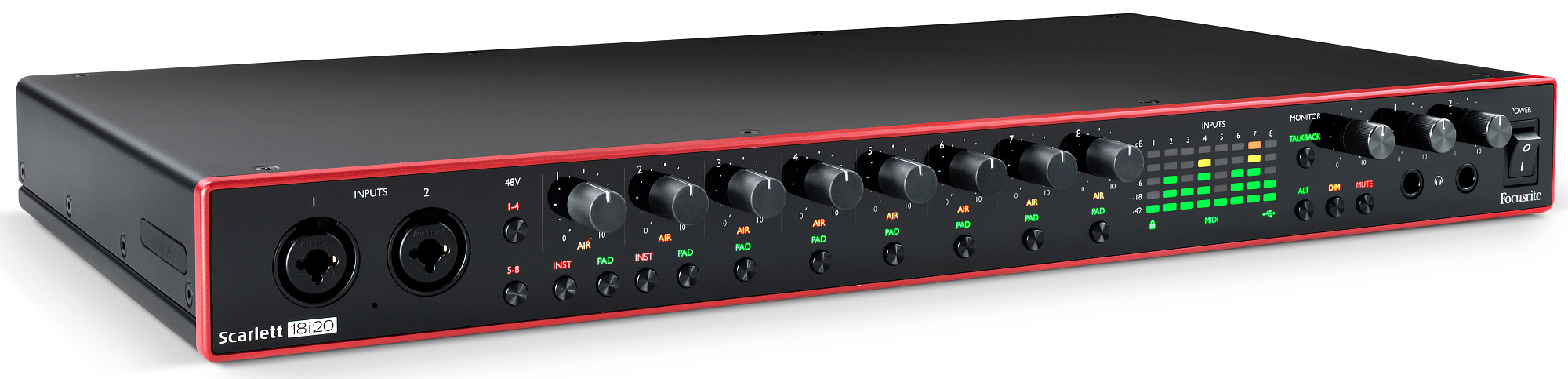 Аудиоинтерфейс Focusrite Scarlett 18i20 3rd Gen, Черный - 15