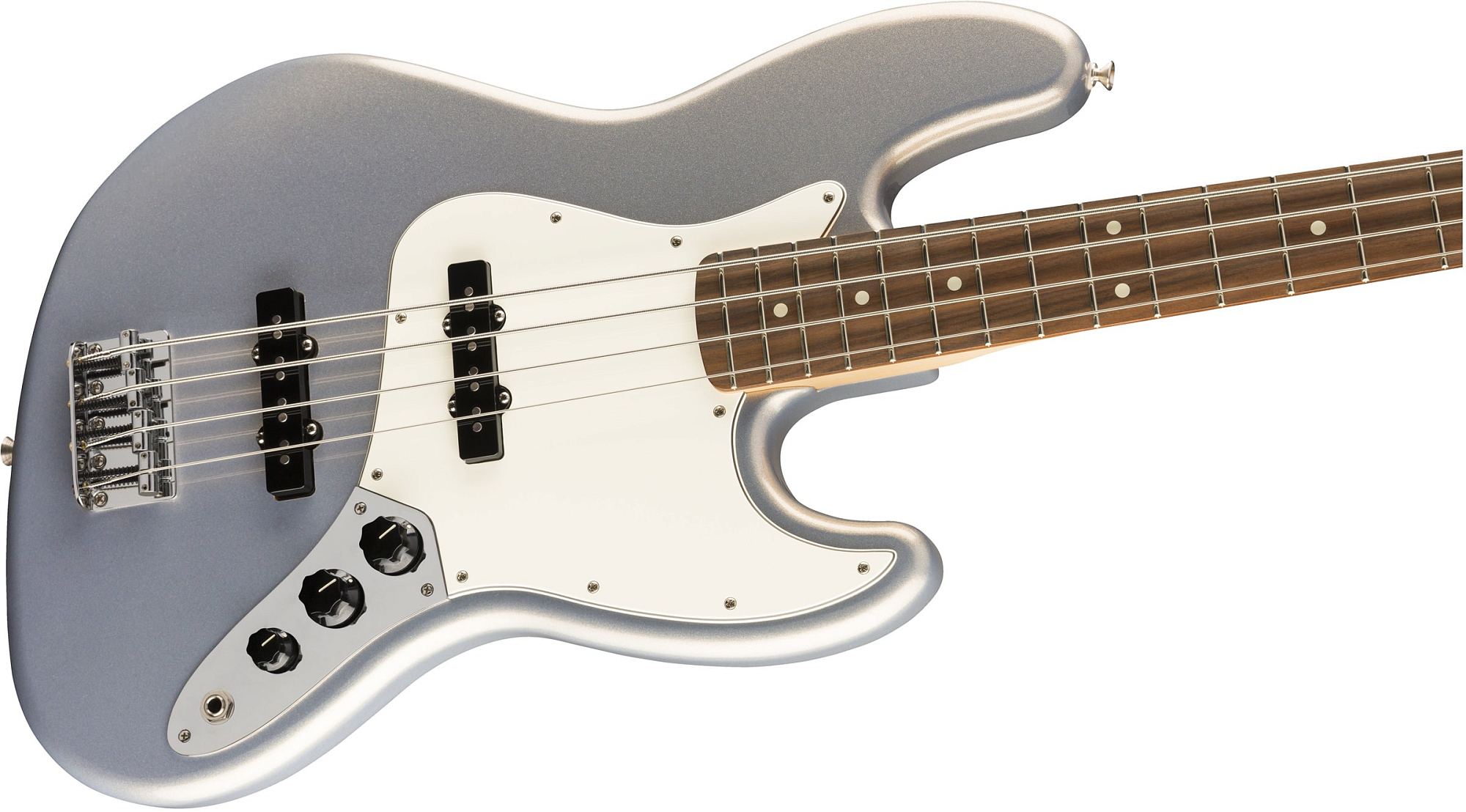 Бас-гитара Fender PLAYER Jazz Bass PF Silver, Серебристый - 10