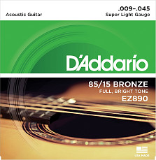 Струны D'Addario EZ890 Set Acous GTR 85/15 Sup Lite