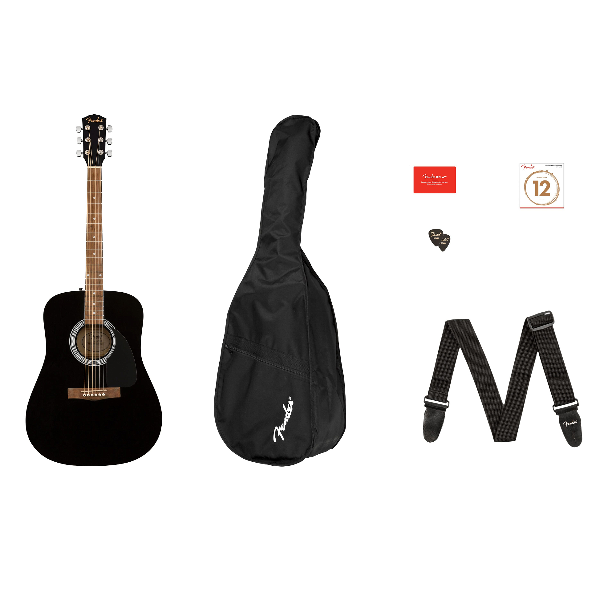Акустическая гитара Fender FA-115 Dread Pack Black - 7
