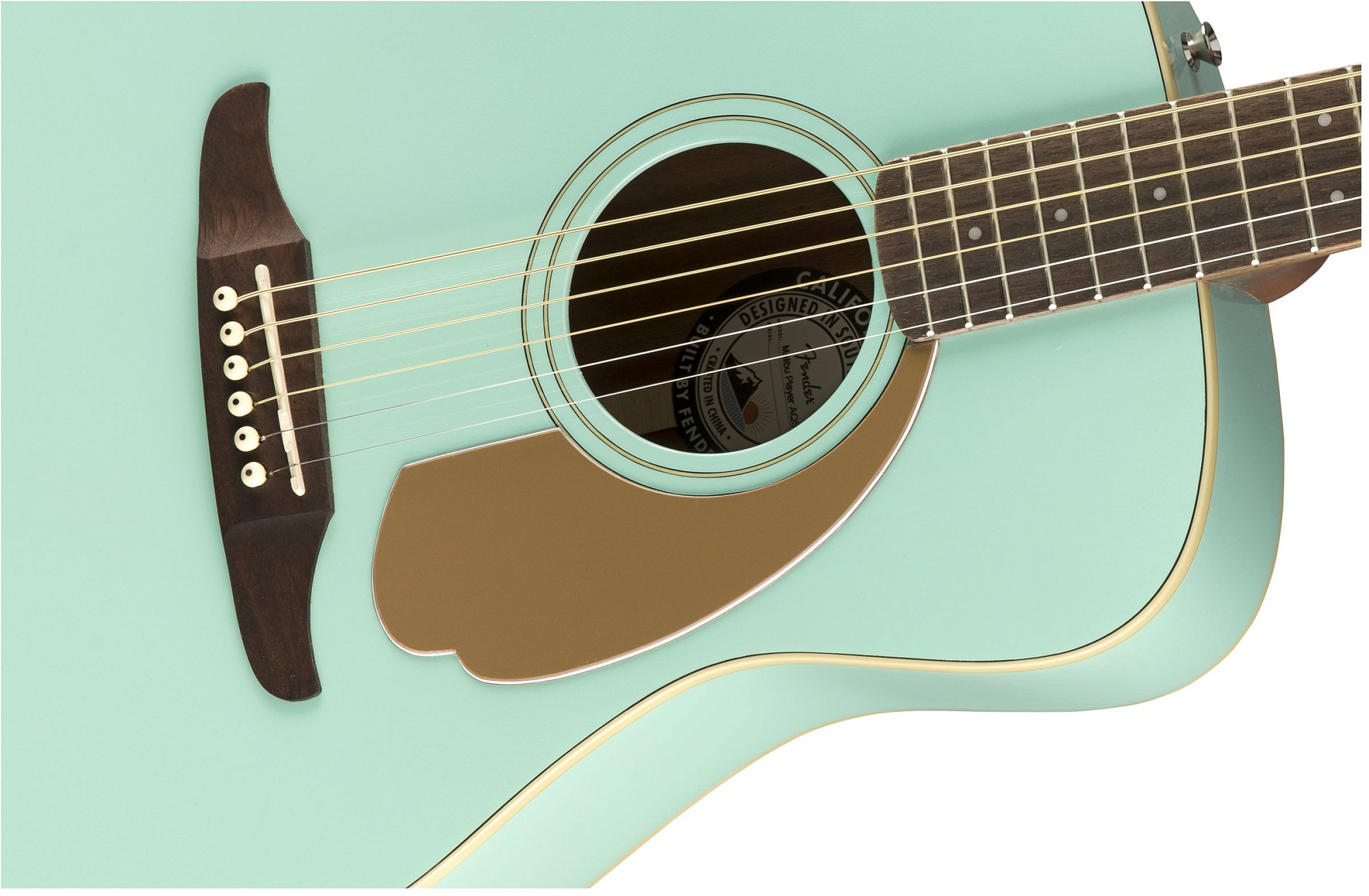 Акустическая гитара Fender Malibu Player Aqua Splash, Аква - 11