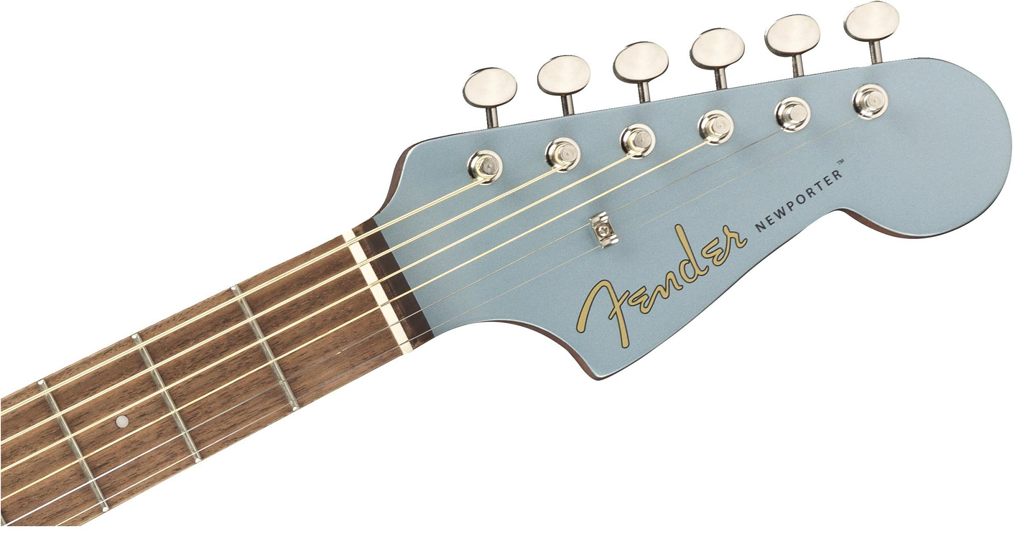 Акустическая гитара Fender Newporter Player Ice Blue Satin, Голубой ледяной - 12