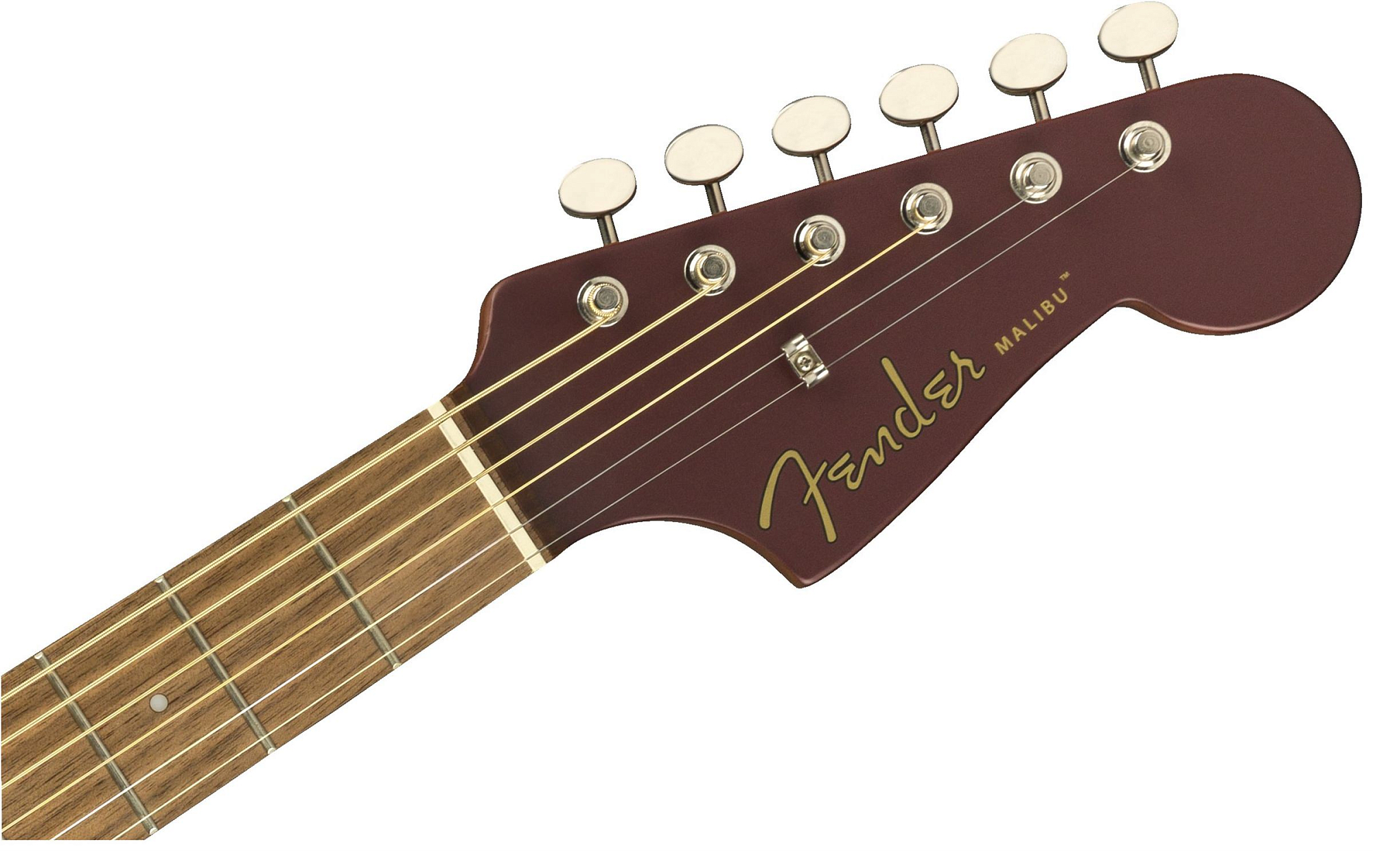 Акустическая гитара Fender Malibu Player Burgundy Satin, Бордовый - 12