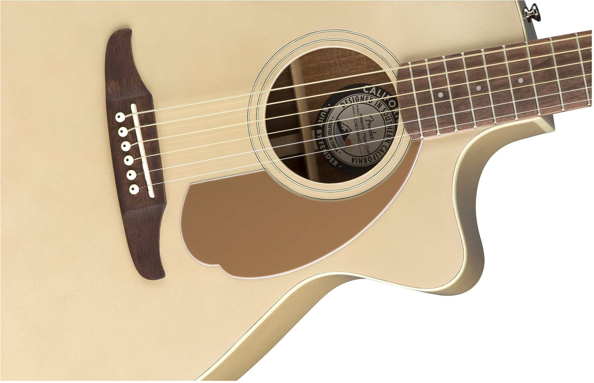 Акустическая гитара Fender Электроакустическая гитара Newporter Player, Champagne - 11