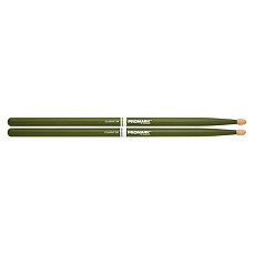 TX5BW-GREEN 5B Барабанные палочки, зеленые, орех гикори, деревянный наконечник, ProMark