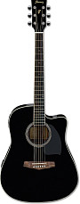 Акустическая гитара Ibanez Pf15Ece-Bk, Черный