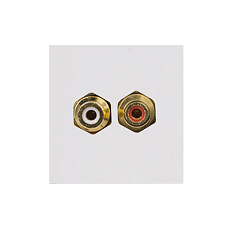 Панель подключения 2xRCA AUDAC CP45RCA/W