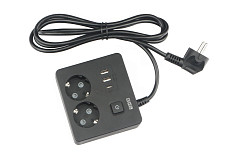 Удлинитель Электрическая мануфактура PC-1B-2M PowerCube, 2 розетки, 3 USB-порта