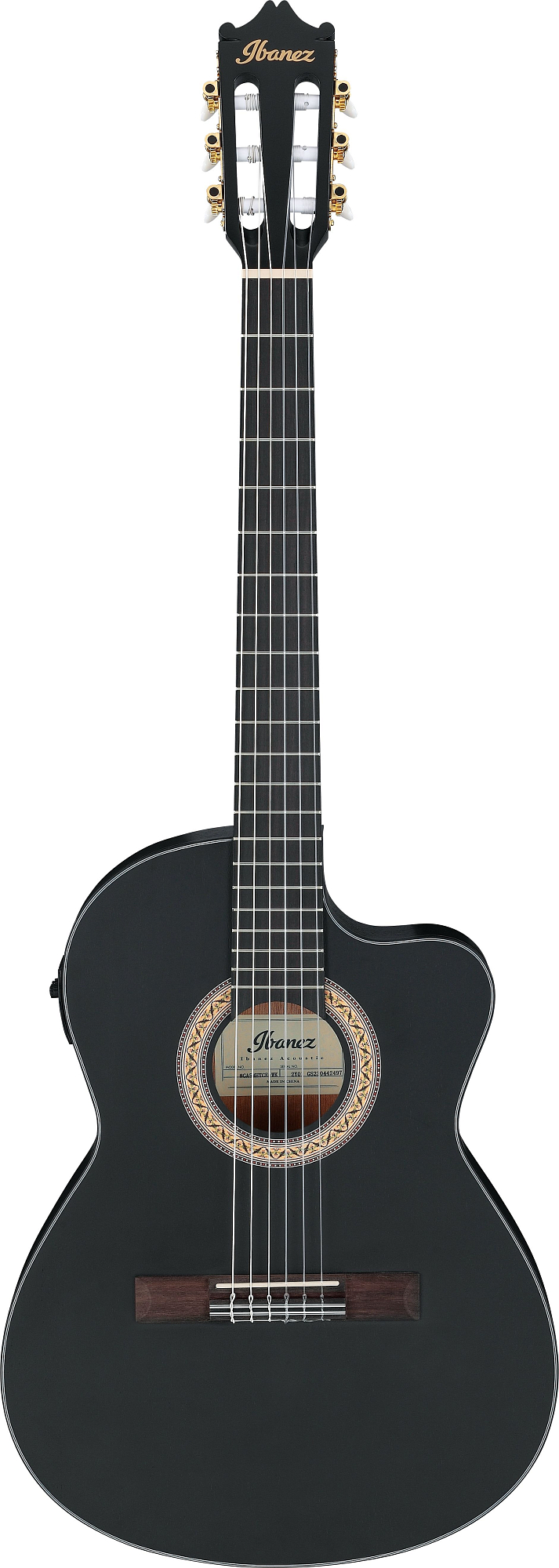 Классическая гитара Ibanez GA5MHTCE-WK, Черный - 6