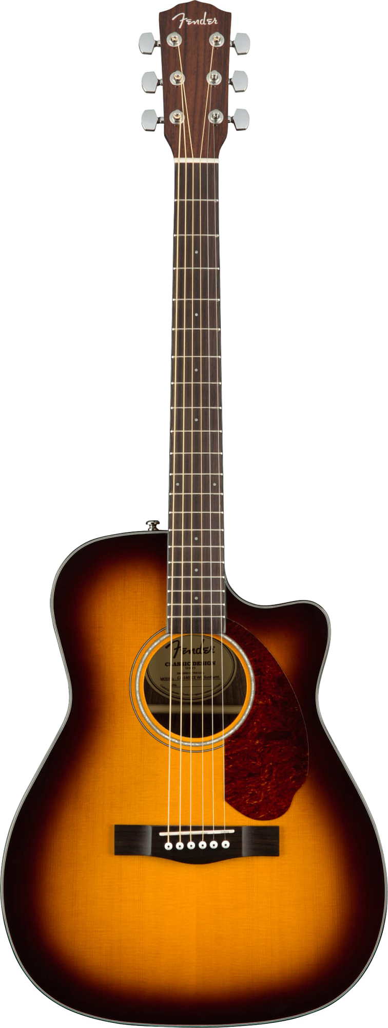 Электроакустическая гитара Fender CC-140SCE Concert Sunburst - 9