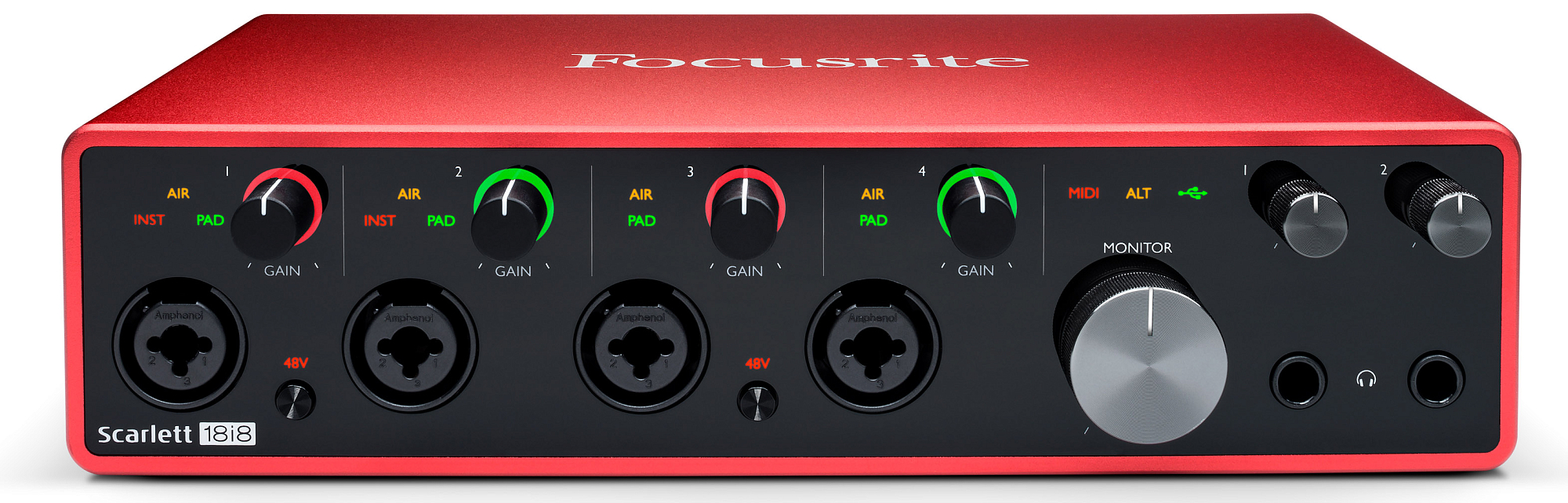 Аудиоинтерфейс Focusrite Scarlett 18i8 3rd Gen, Черный - 8