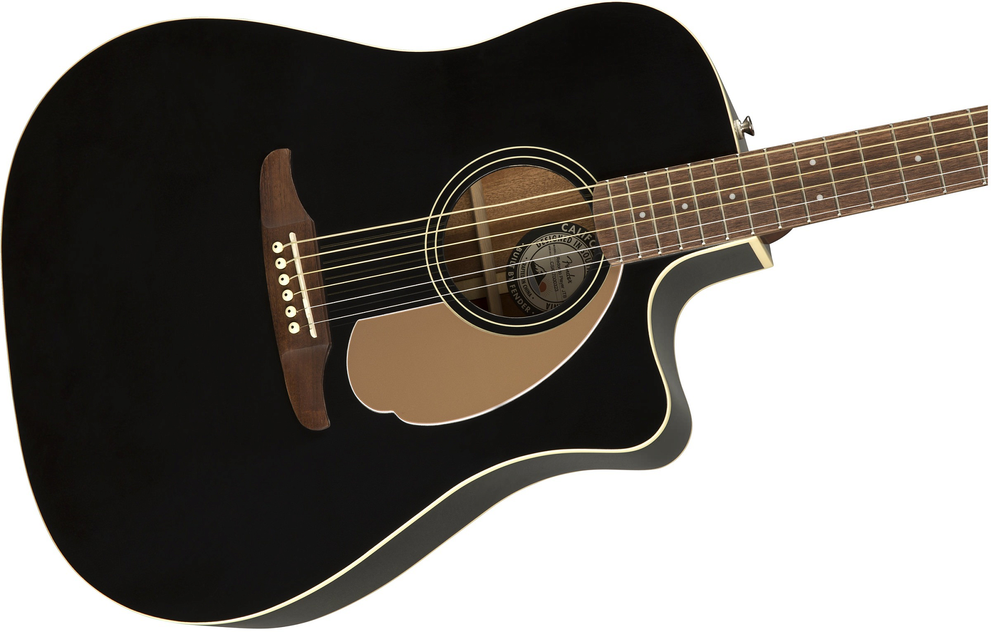 Акустическая гитара Fender Redondo Player Jetty Black - 10