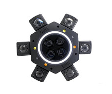 Моторизированный прожектор смены цвета (колорчэнджер) паук Bi Ray ML6AP, RGWB, LED 10х10 Вт+лазер